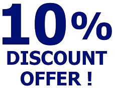 10% DISCOUNT when you place your second order !!